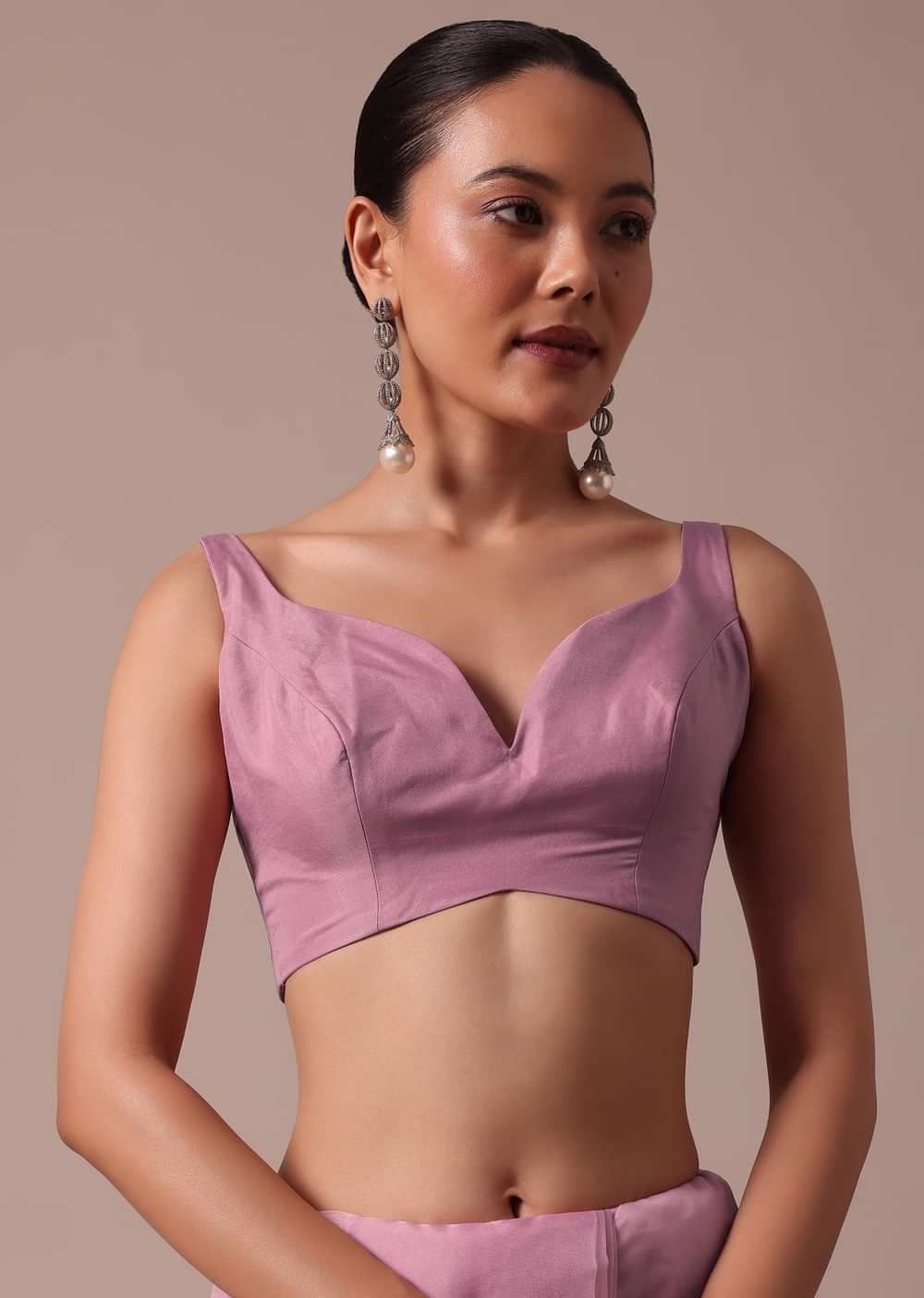Pink Embroidered Organza Saree With Unstitched Blouse