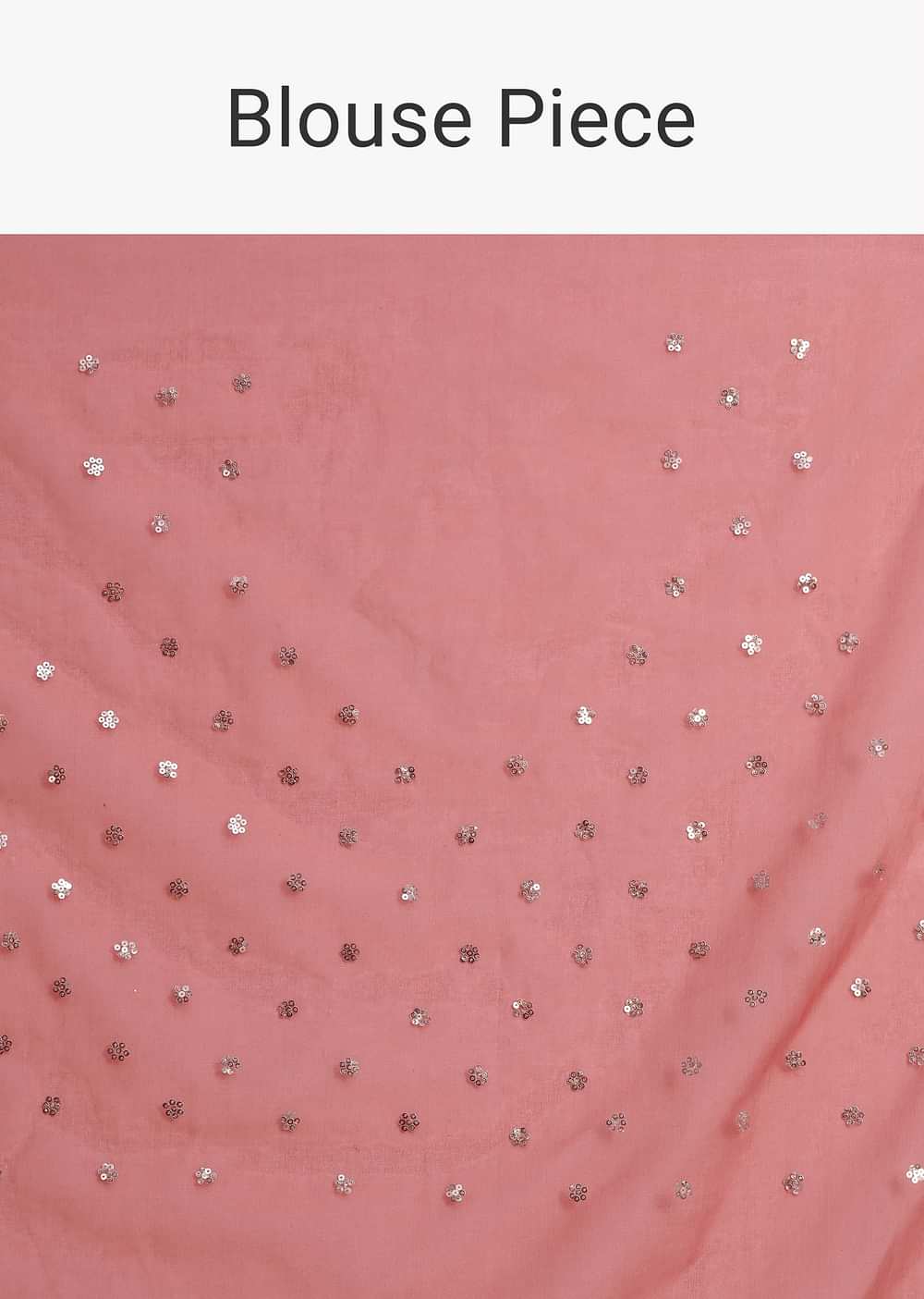 Pink Floral Printed Organza Saree With Unstitched Blouse