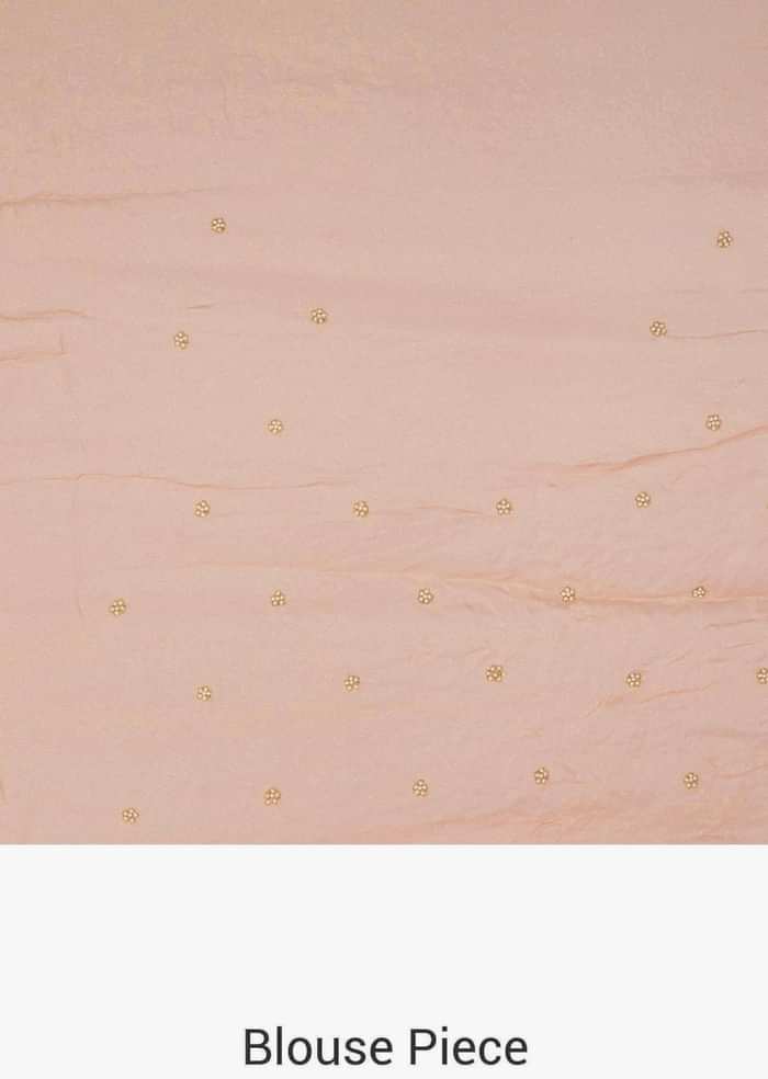 Pink Foil Georgette Saree and Georgette Blouse with Thread Work, Sequins and Moti only on Kalki