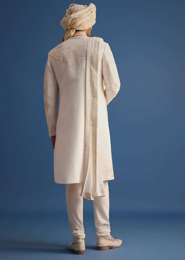 Pink Hand Embroidered Sherwani Suit