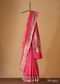 Pink Handloom Banarasi Paithani Saree In Katan Silk With Unstitched Blouse