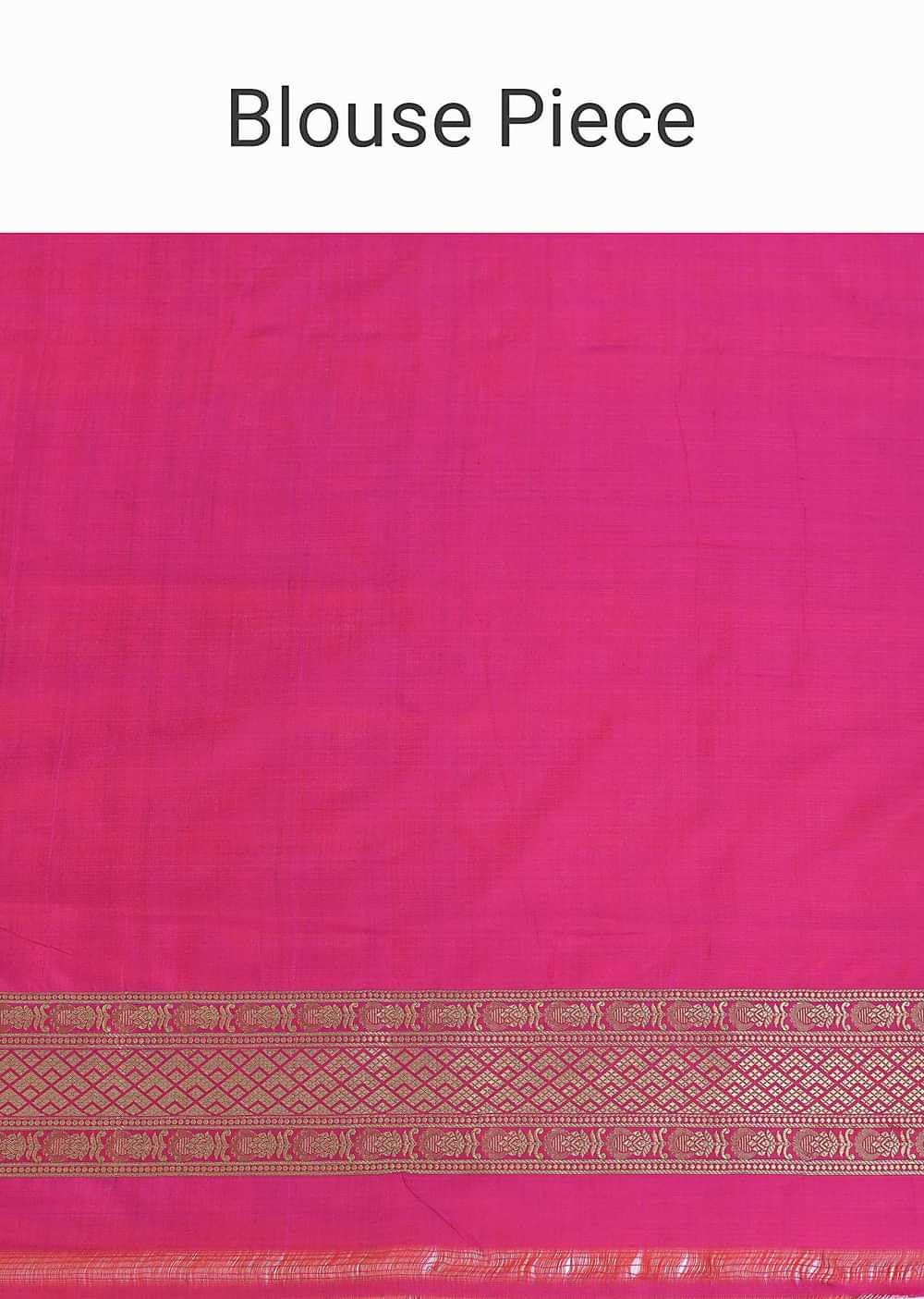 Pink Handloom Katan Silk Saree With Floral Jaal Weave And Unstitched Blouse Piece