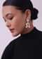Pink Jadau Choker And Earring Set In Gold Finish With Stones