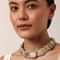 Pink Jute Choker With Kundan Motifs