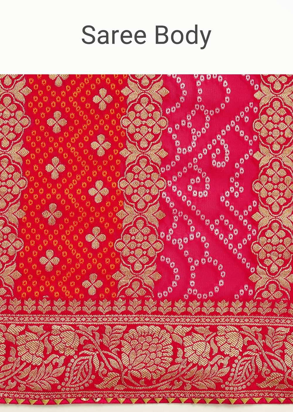 Pink Khaddi Georgette Saree With Gotta Patti Border And Unstitched Blouse