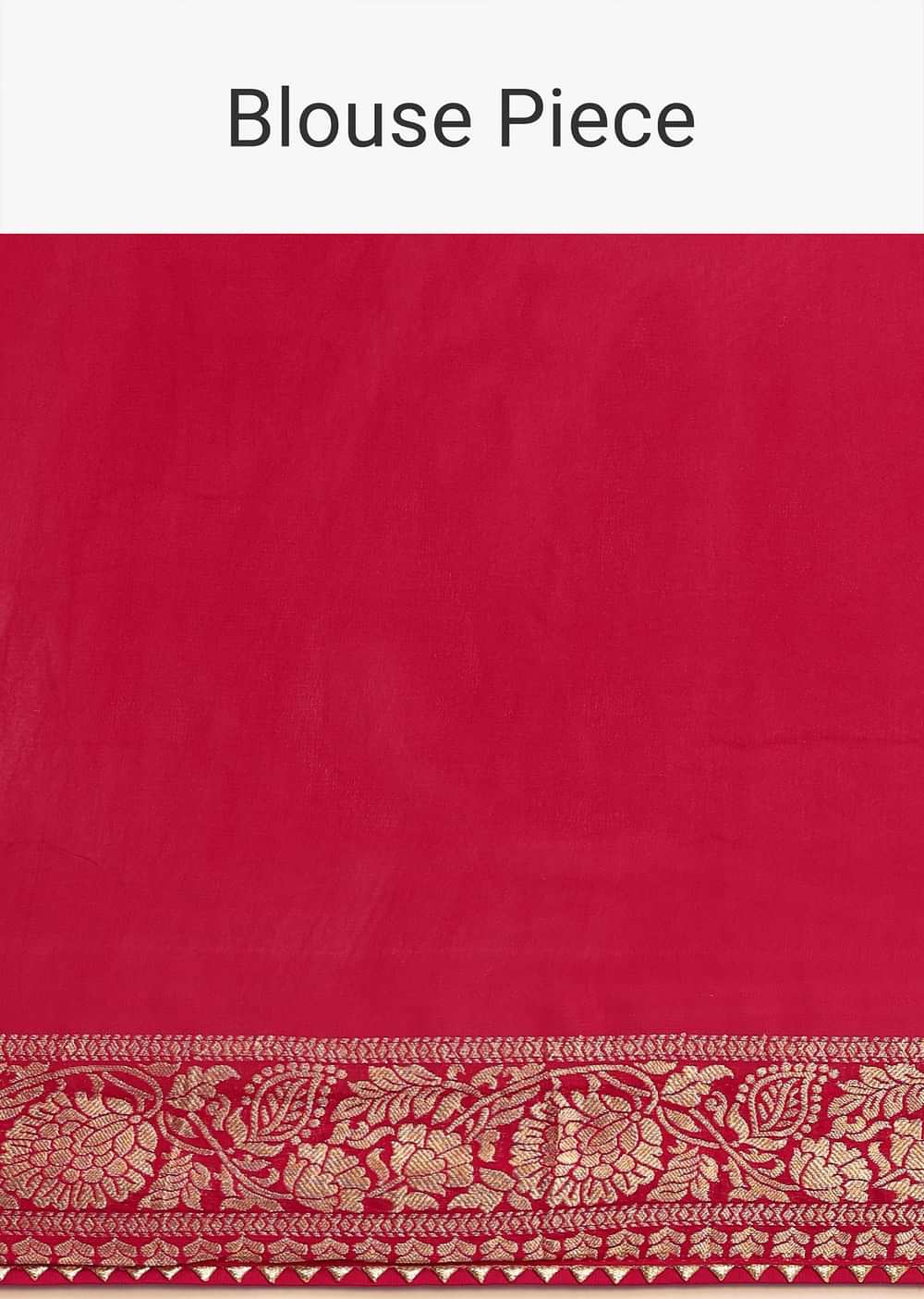 Pink Khaddi Georgette Saree With Gotta Patti Border And Unstitched Blouse