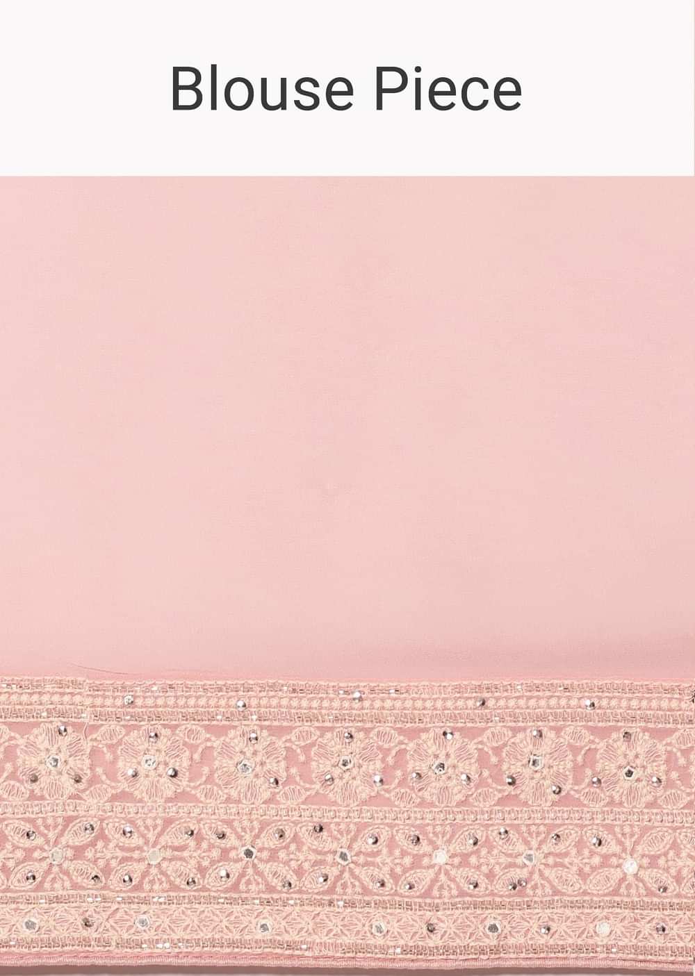 Pink Lucknowi Chikankari Saree With Sequin Embellishments