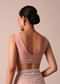 Pink Lucknowi Chikankari Saree With Sequins And Unstitched Blouse Piece