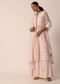 Pink Lucknowi Kurta Sharara Set With Foil Work