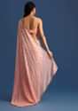 Pink Ombre Georgette Saree In Sequin With Unstitched Blouse