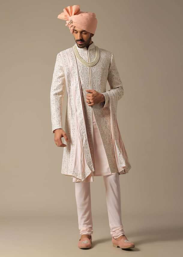 Pink Opulence Sherwani Set For Grooms