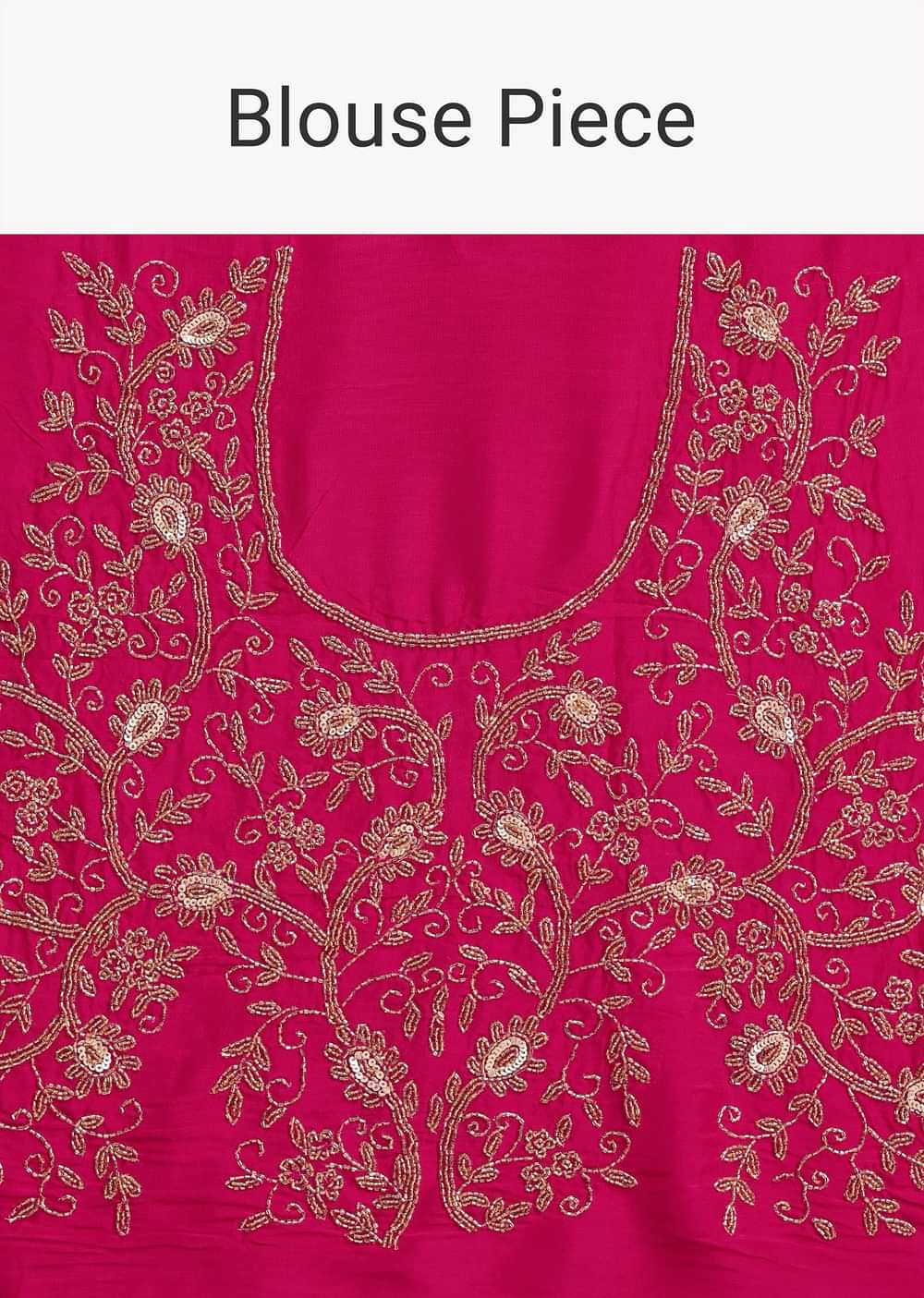 Pink Organza Saree With Cutdana Embroidery