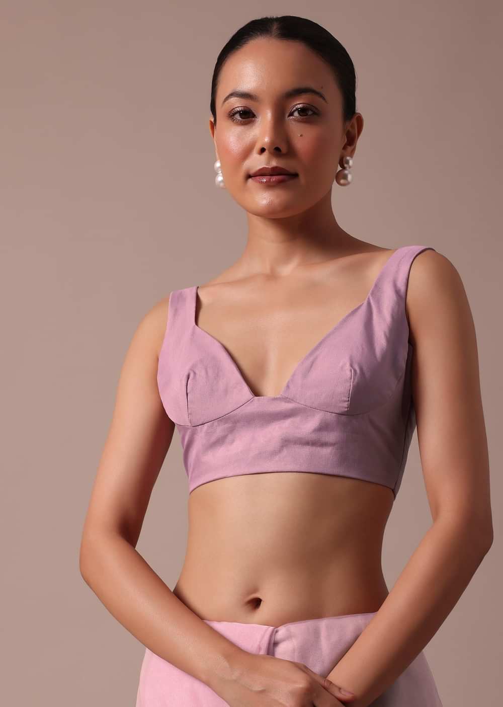 Pink Organza Saree With Unstitched Blouse