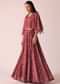 Pink Printed Tassel Crop Top And Lehenga Set