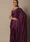 Pink Satin Saree With An Unstitched Blouse Piece