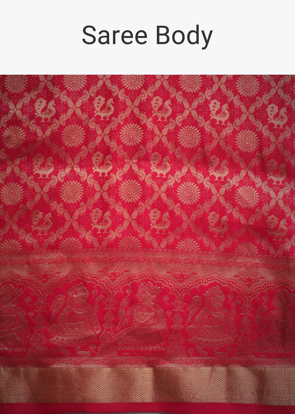 Pink Silk Saree With Zari Woven Jaal Work And Traditional Motif Border