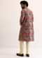 Pink Silk Sequin Work Kurta Set For Men