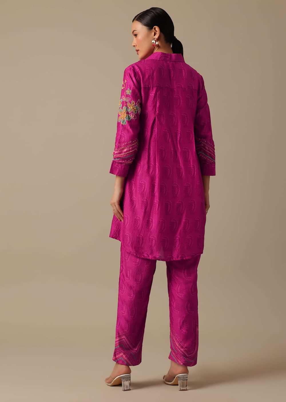 Pink Silk co ord set