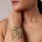 Pink Stone Studded Layered Bracelet With Kundan