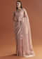 Pink Tissue Saree With Zardosi And Stone Embroidery