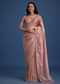 Pink Tissue Silk Embroidered Saree With Embellished Scallop Border
