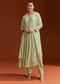 Pista Green Chinon Beaded Stone Work Anarkali Suit