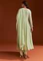 Pista Green Chinon Beaded Stone Work Anarkali Suit