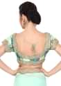 Moonlight jade green saree enahcned in kundan embroidered border only on Kalki - KALKI Fashion India