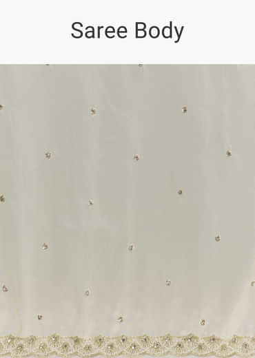Pista Green Tissue Saree With Butti Work Embroidery