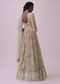 Pista Green Embroidered Anarkali Set In Georgette With Floral Print