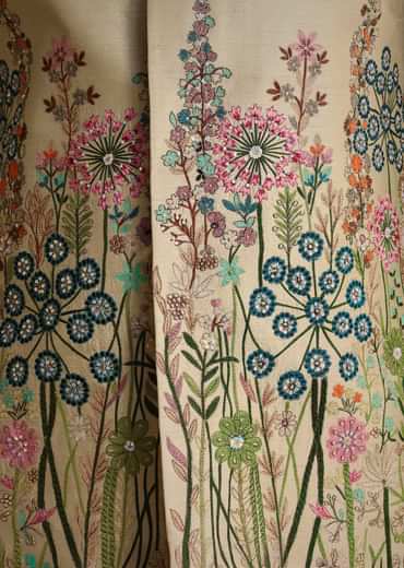 Pista Green Floral Embroidered Jacket Set