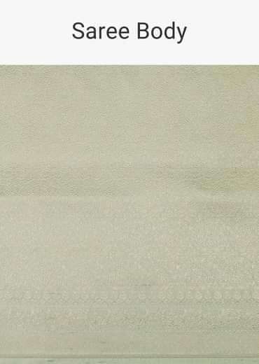 Pista Green Handloom Banarasi Saree In Uppada Silk With Brocade Weave And Unstitched Blouse