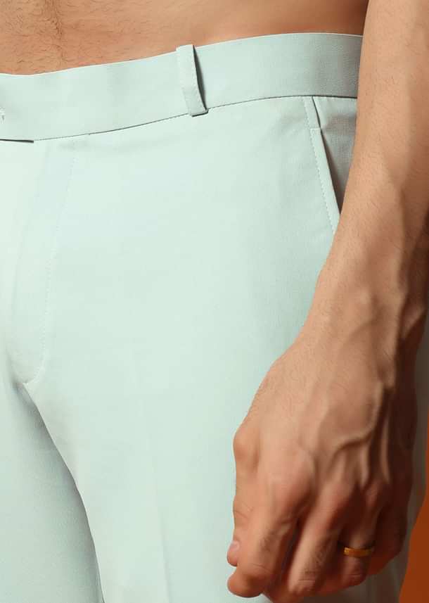 Pista Green Jodhpuri Set In Resham Work For Men