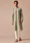 Pista Green Kurta Set In Muslin Silk