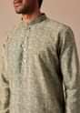 Pista Green Kurta Set In Muslin Silk