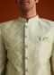 Pista Green Textured Jodhpuri Suit