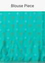 Poison Green Woven Ombre Saree In Organza
