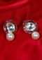 Polki Kundan Round Stud With White Pearl Drop Online - Kalki Fashion