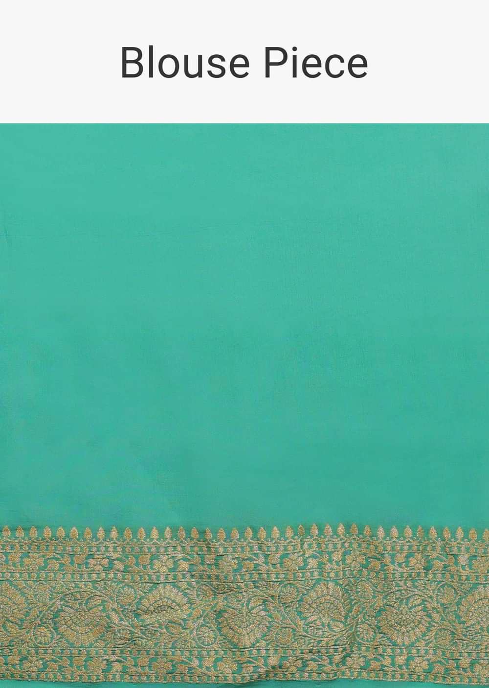 Jade Green Saree Made In Georgette And Beautified With Golden Jaal In A Floral Pattern