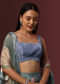 Powder Blue Pleated Blouse
