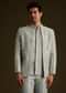 Powder Blue Silk Mirror Work Indo Jacket Set