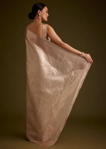 Powder Peach Kanjivaram Silk Saree