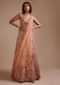 Powder Pink Lehenga Choli In Raw Silk With Colorful Resham And Sequins Embroidered Geometric And Floral Motifs