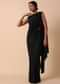 Pre Stitched Black Saree With Cut Dana Embellishments