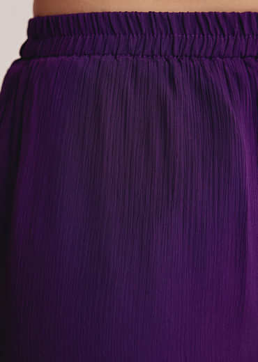 Purple Chinon Kaftan Kurta Set With Zardosi And Thread Work