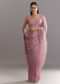 Purple Crushed Tissue Saree With Stone Embellishment And Embroidered Border