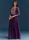 Purple Dola Silk Anarkali Suit With Gotta And Beaded Embroidery