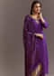Purple Dola Silk Kurta Set With Bandhani Satin Dupatta