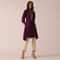Wine Asymmetric Kurta And Pant Set
