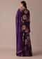 Purple Chiffon Sharara Set With Sequin Embellishments